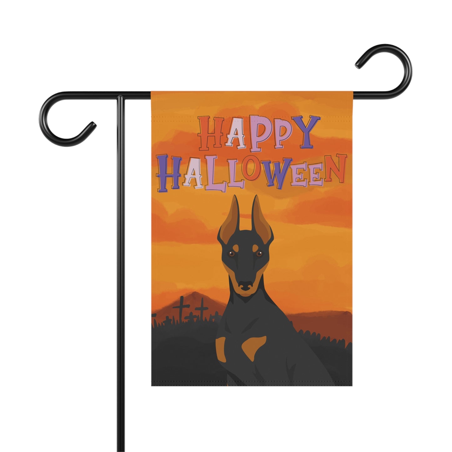 Manchester Terrier Dog Halloween Garden Flag