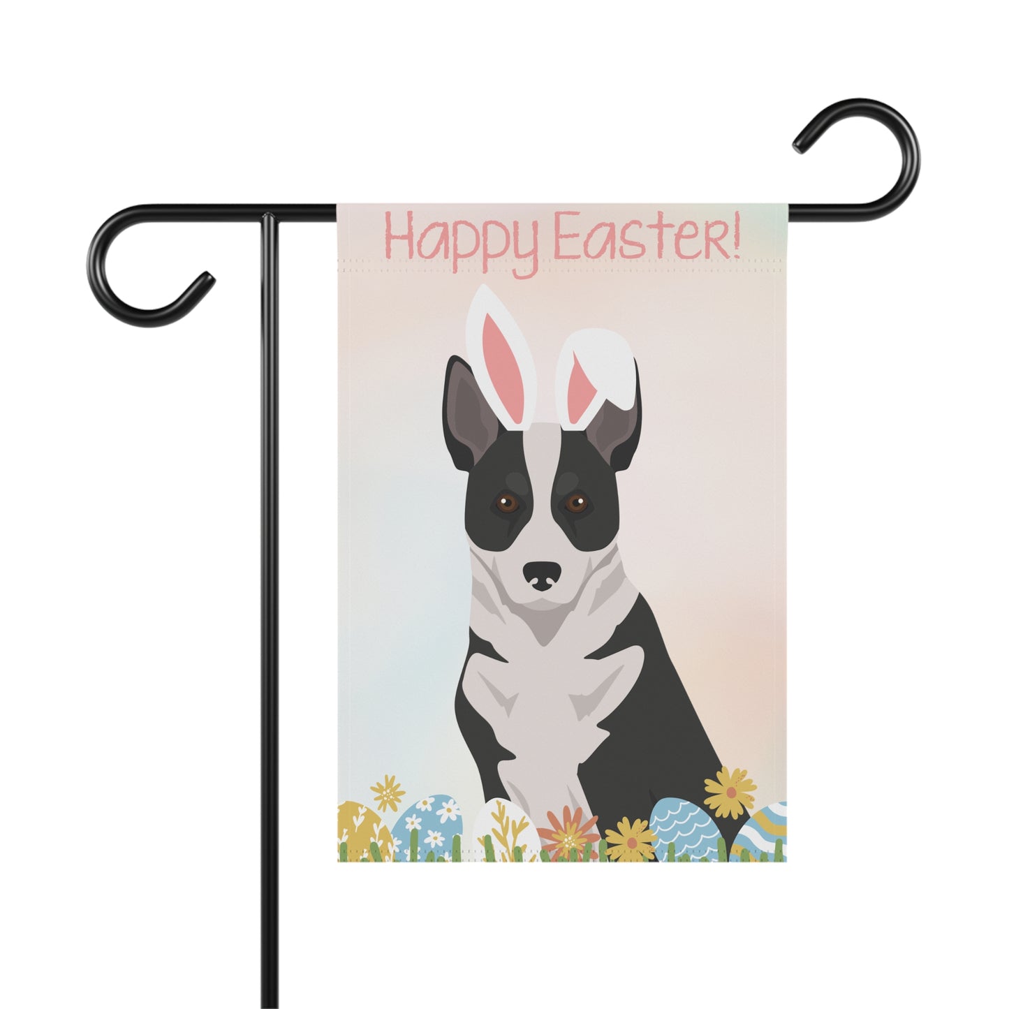 Canaan Dog Happy Easter Garden Flag