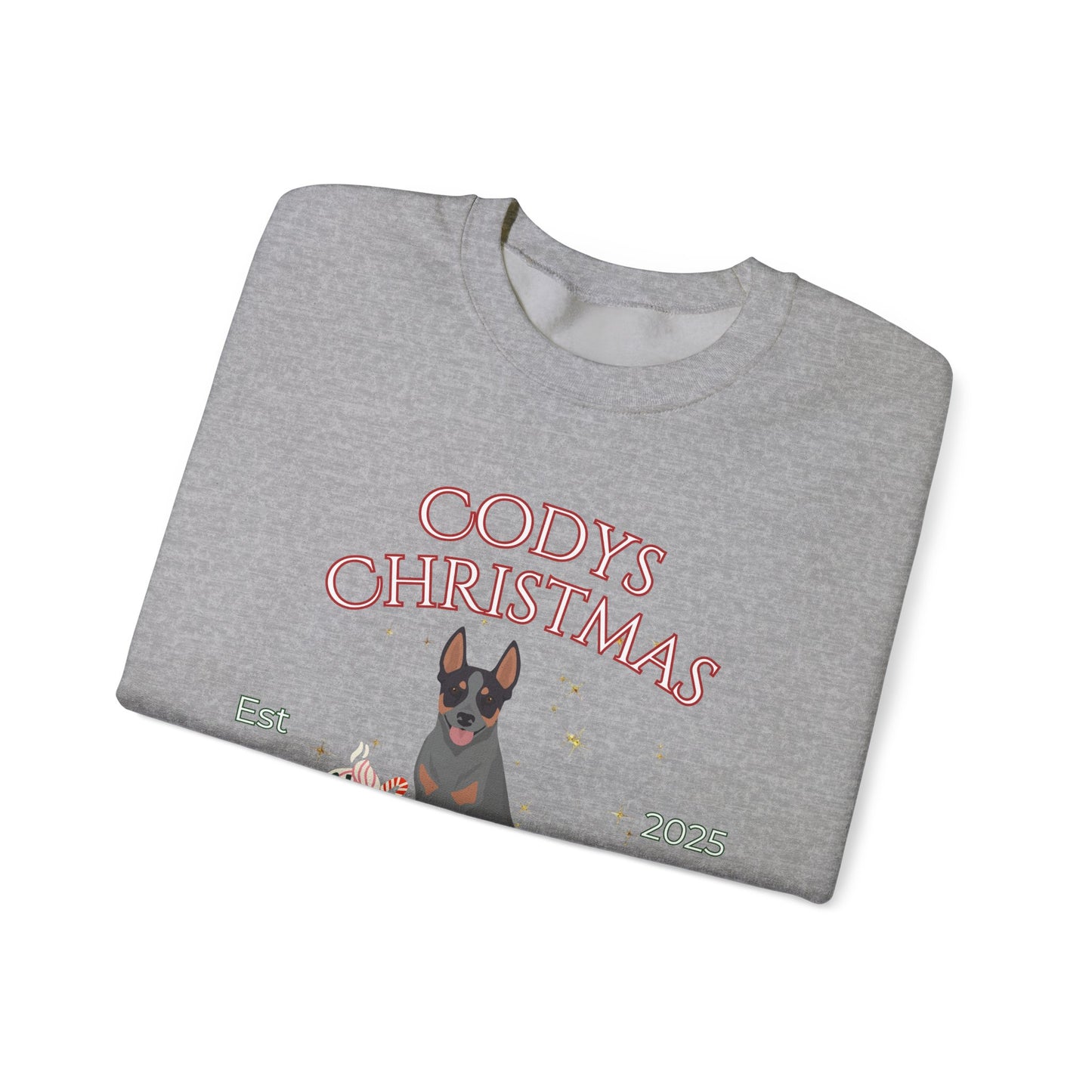 Australian Stumpy Tail Cattle Dog Dog Christmas Social Club Unisex Heavy Blend Crewneck Sweatshirt Custom Name