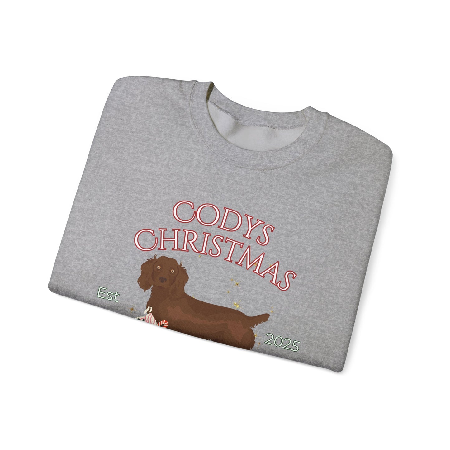 Boykin Spaniel Dog Christmas Social Club Unisex Heavy Blend Crewneck Sweatshirt Custom Name