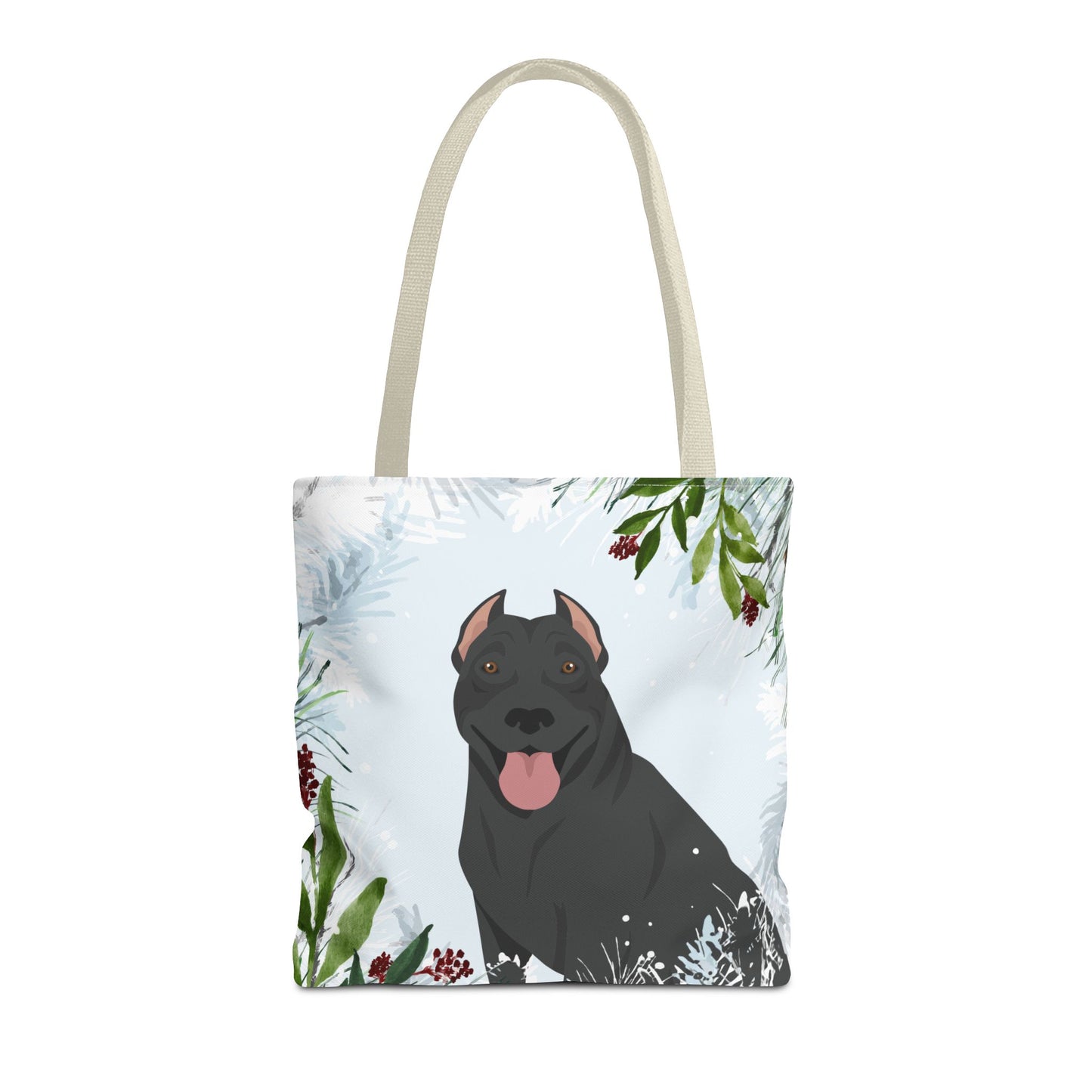 Pit Bull Dog Christmas Holiday Tote Bag 16x16