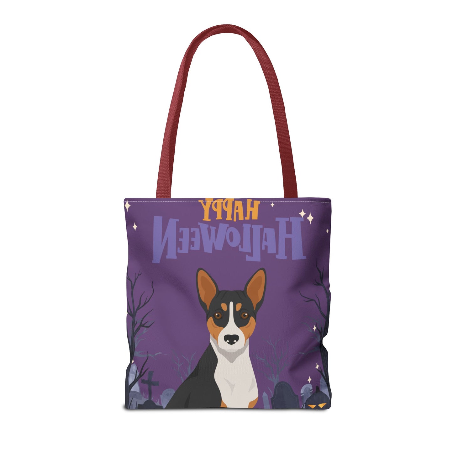 Basenji Dog Happy Halloween Tote Bag 16x16