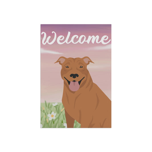 Pit Bull Dog Welcome Garden Flag