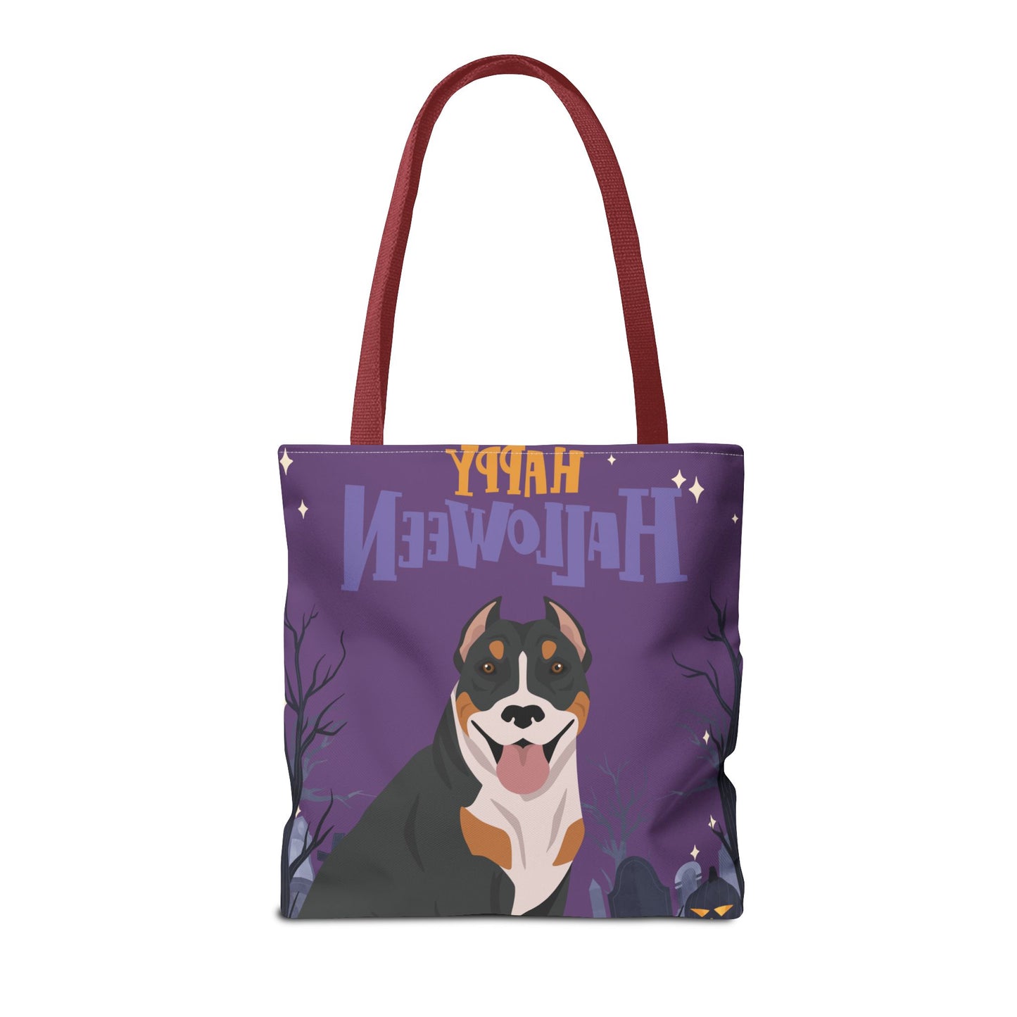 Pit Bull Dog Happy Halloween Tote Bag 16x16