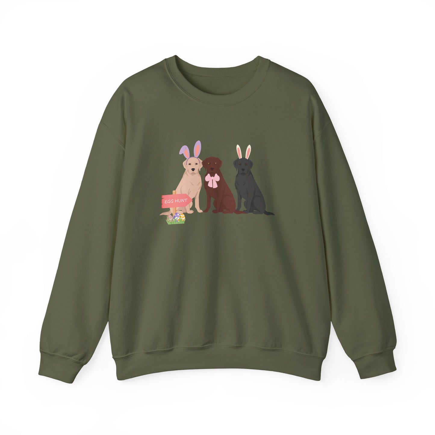 Labrador Retriever Dog Easter Unisex Heavy Blend Crewneck Sweatshirt, easter, Cute Dog Mom Gift