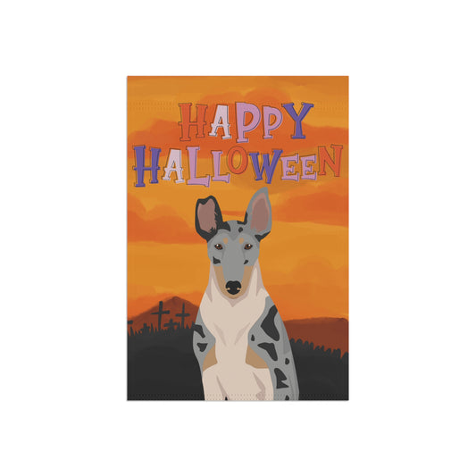Smooth Collie Dog Halloween Garden Flag