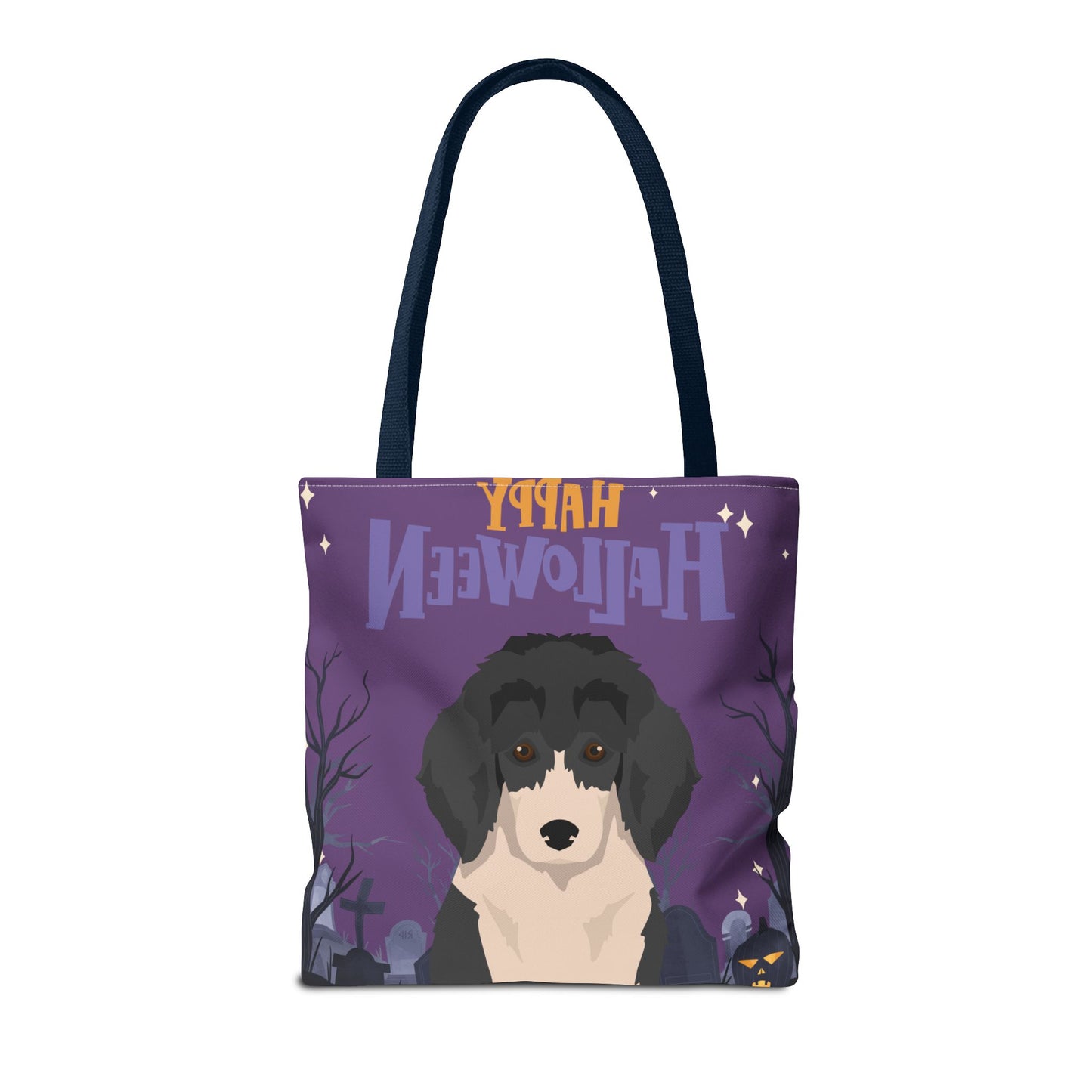 Poodle Dog Happy Halloween Tote Bag 16x16