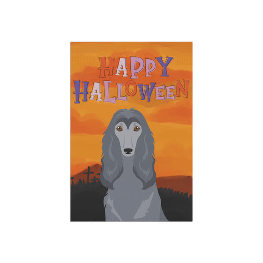 Afghan Hound Dog Halloween Garden Flag