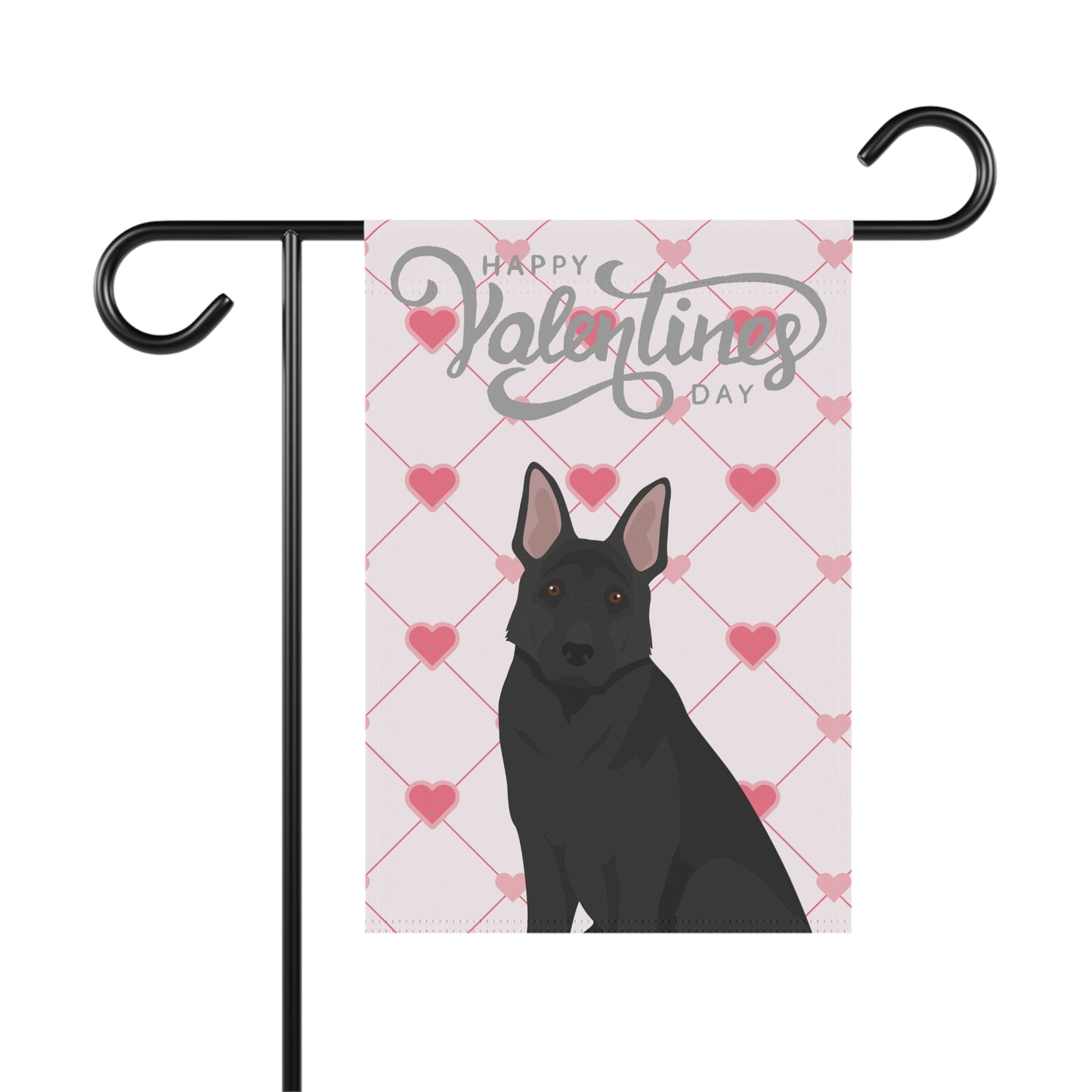 German Shepherd Dog Valentines Day Garden Flag