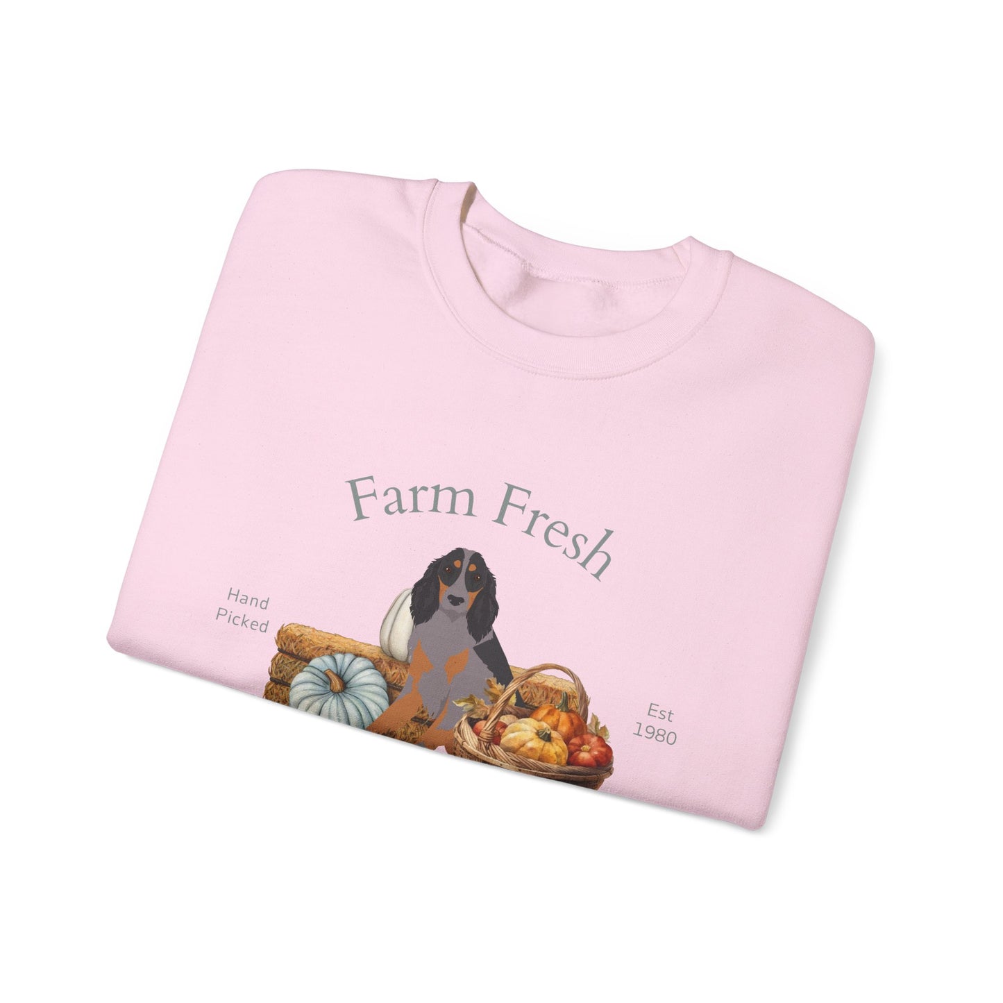 Picardy Spaniel Dog Fall Farm Fresh Unisex Heavy Blend Crewneck Sweatshirt
