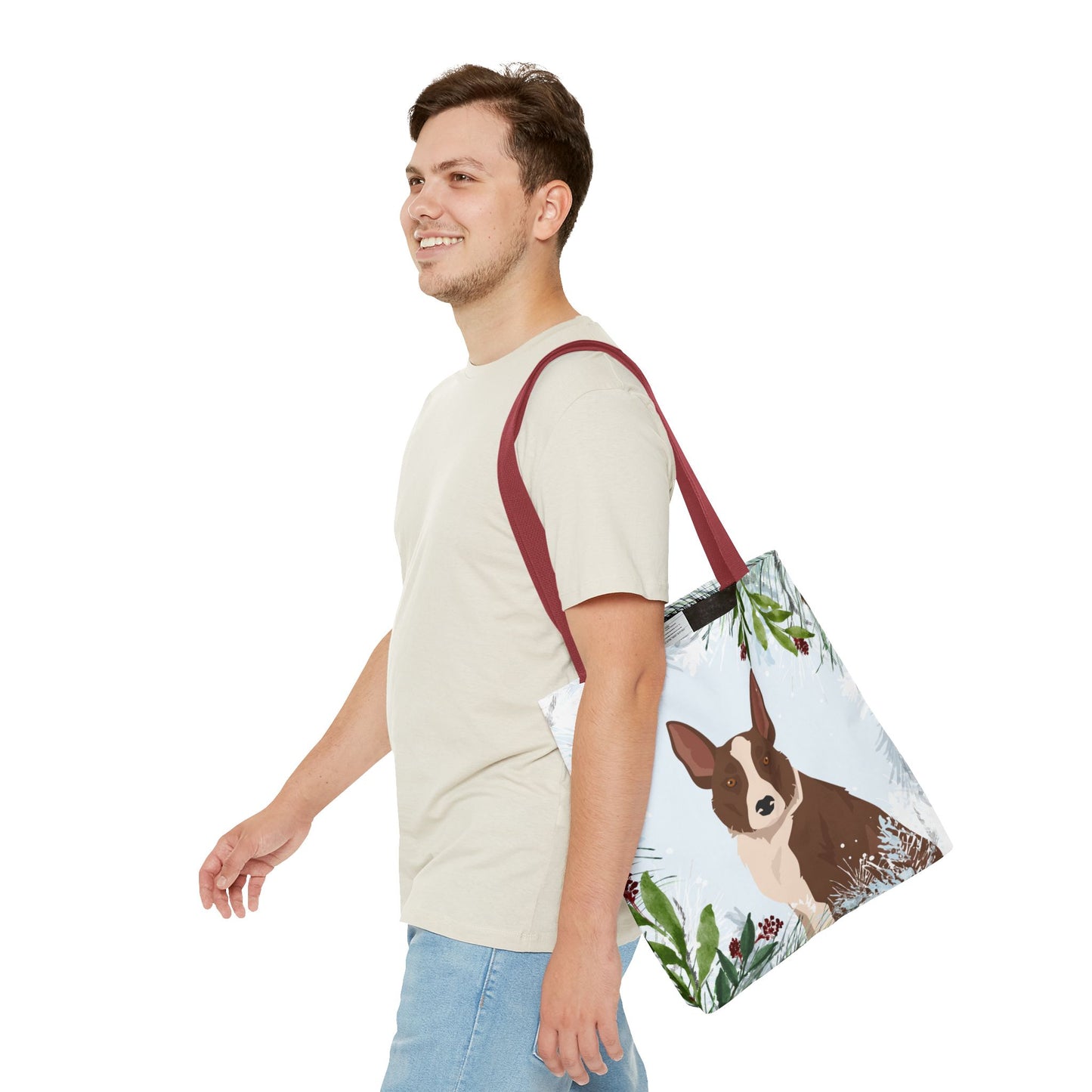 McNab Dog Christmas Holiday Tote Bag 16x16