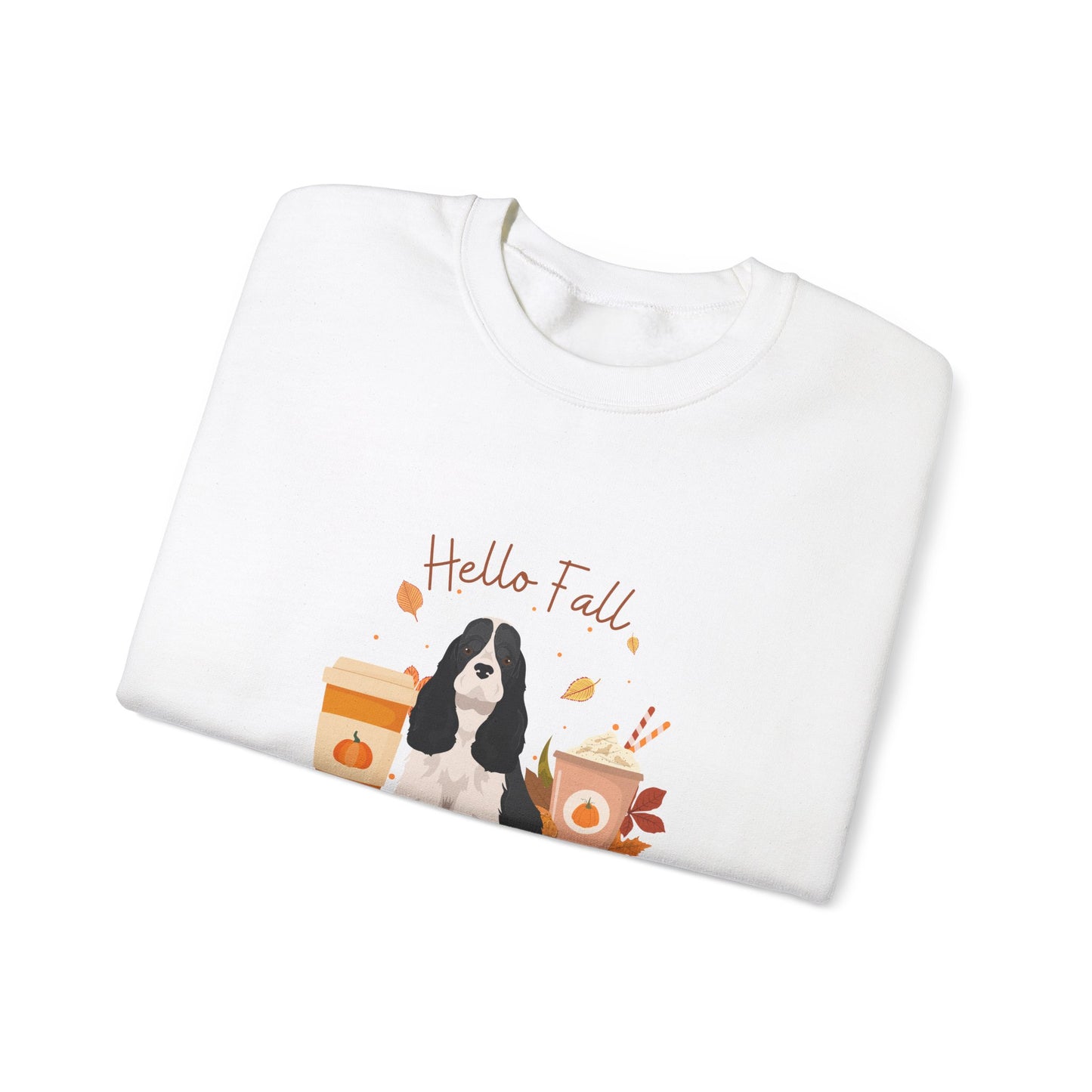 Cocker Spaniel Dog Fall Unisex Heavy Blend Crewneck Sweatshirt