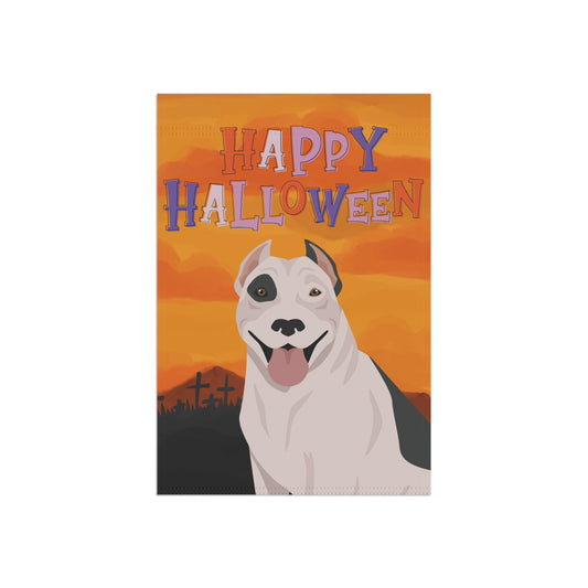 Pit Bull Dog Halloween Garden Flag
