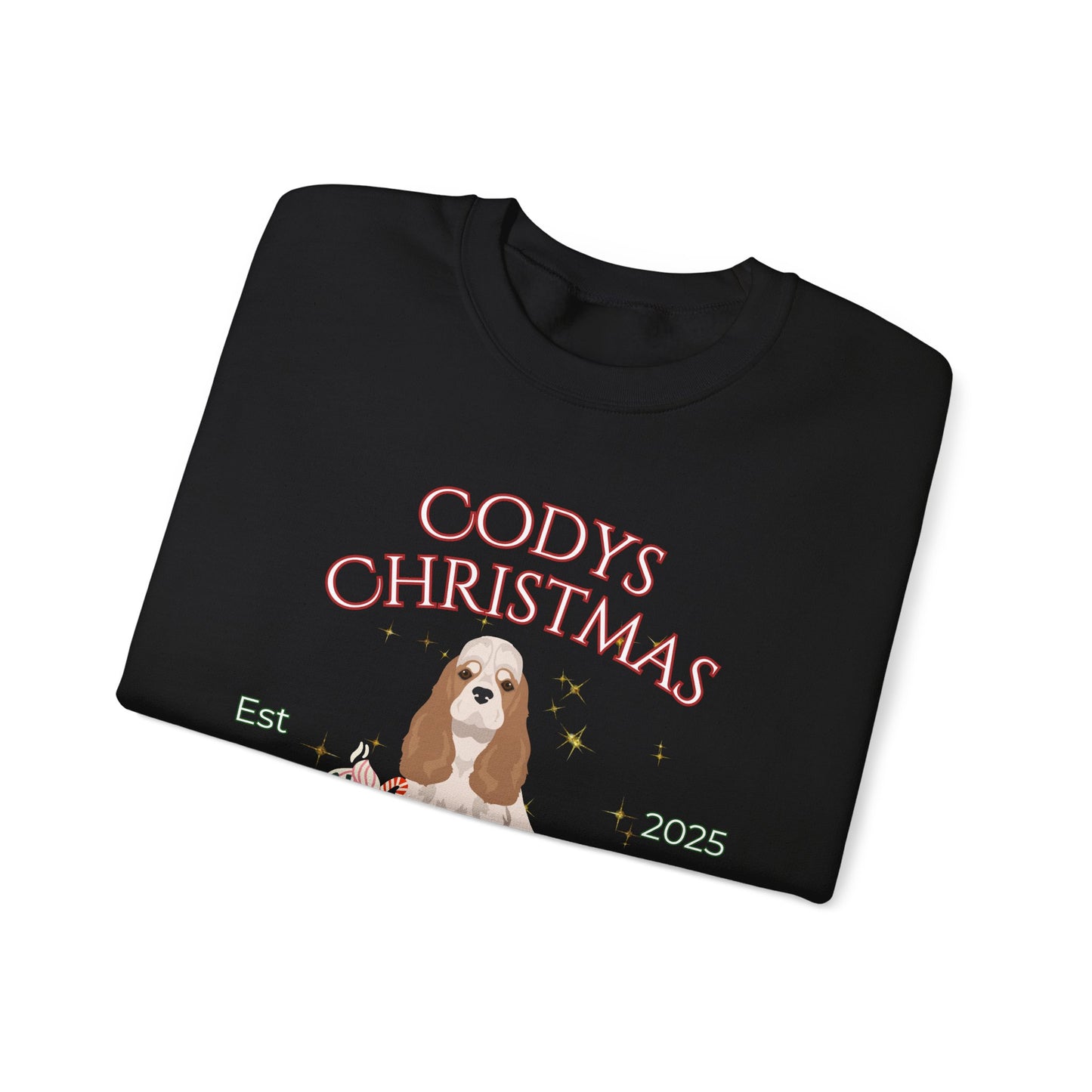 American Cocker Spaniel Dog Christmas Social Club Unisex Heavy Blend Crewneck Sweatshirt Custom Name