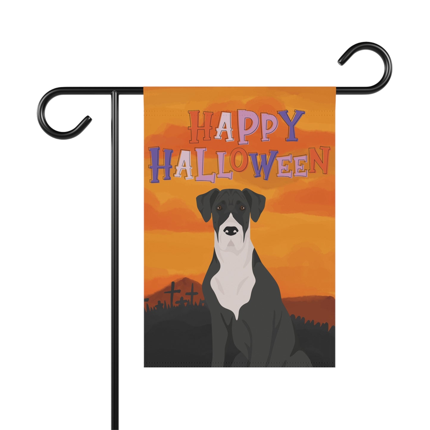 Great Dane Dog Halloween Garden Flag