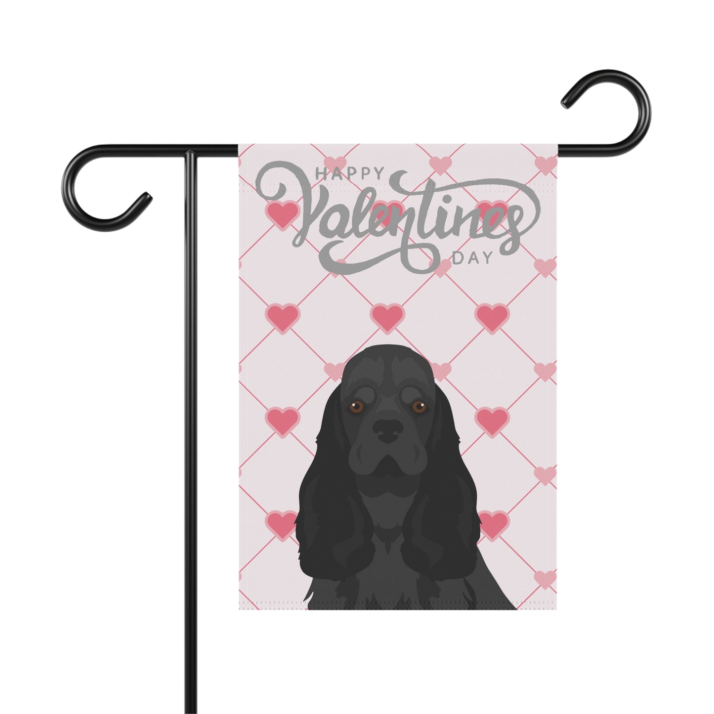 Cocker Spaniel Dog Valentines Day Garden Flag