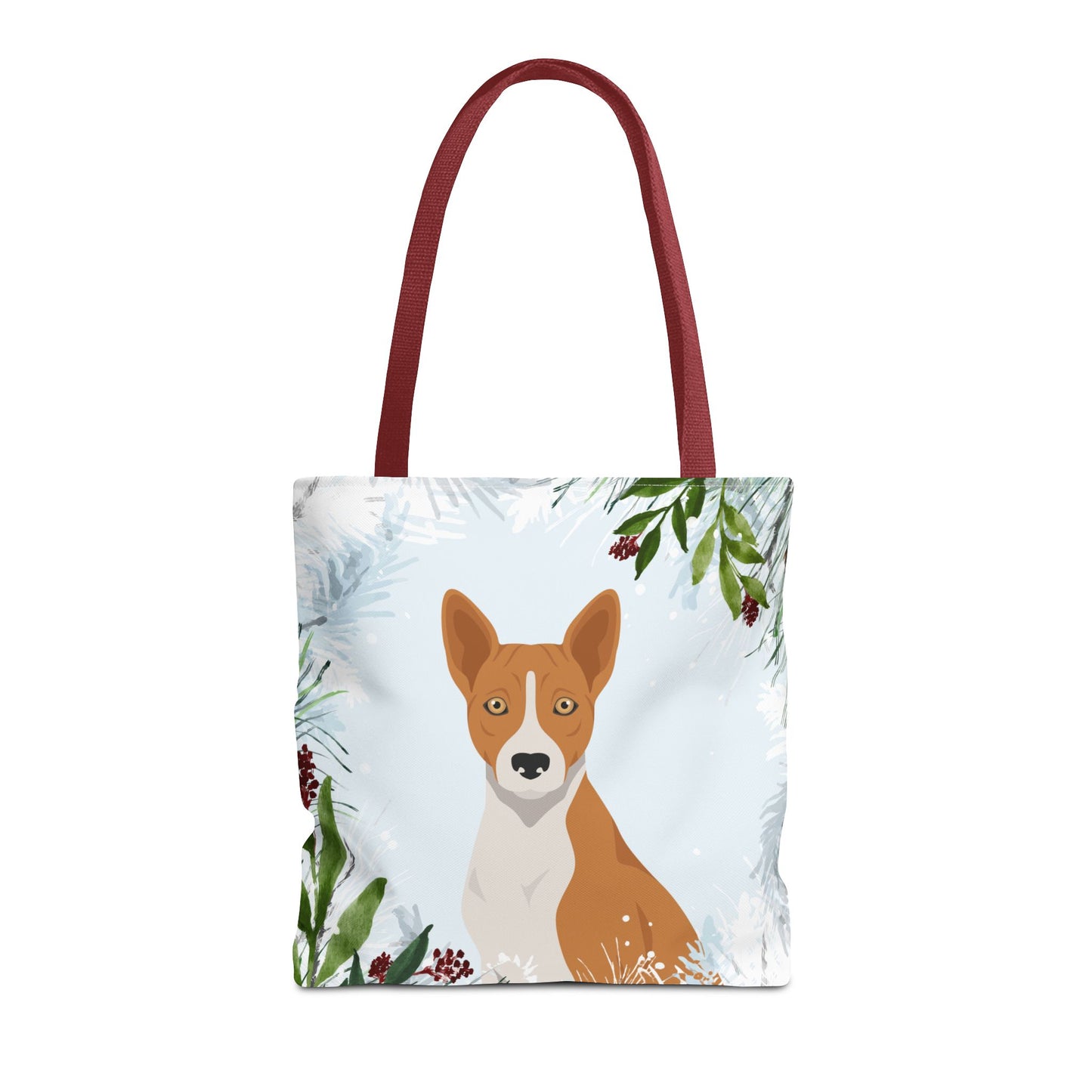 Basenji Dog Christmas Holiday Tote Bag 16x16
