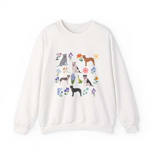 American Pit Bull Terrier Dog Unisex Spring Cottage Core Crewneck Sweatshirt