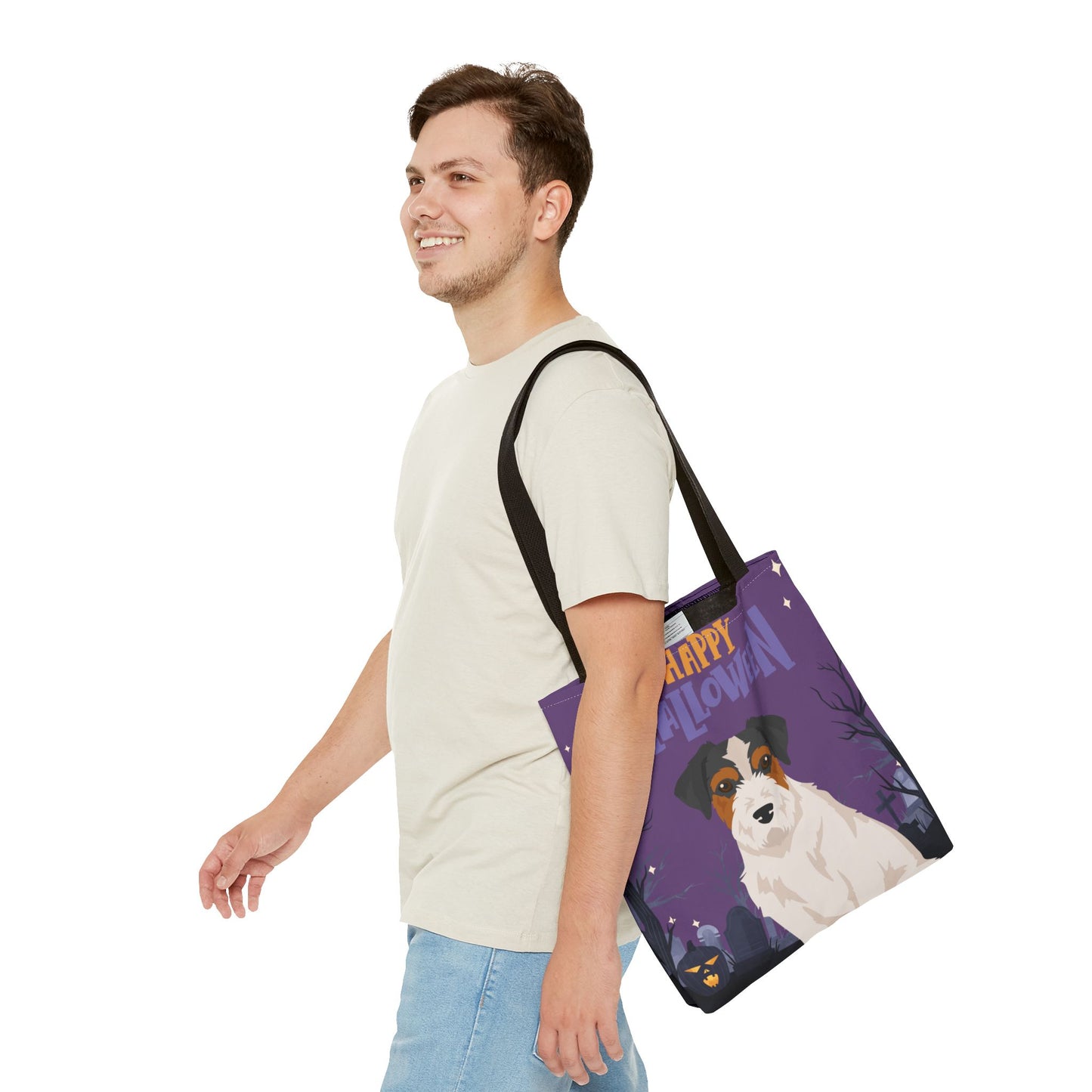 Jack Russell Terrier Dog Happy Halloween Tote Bag 16x16