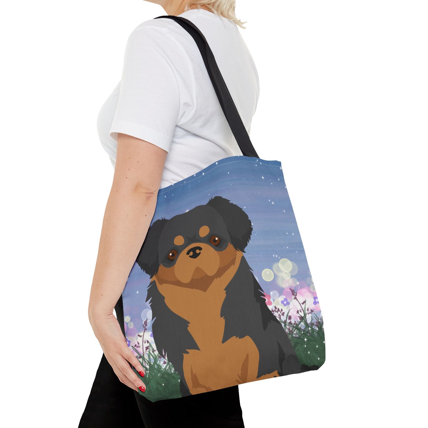 Tibetan Spaniel Dog Tote Bag 16x16