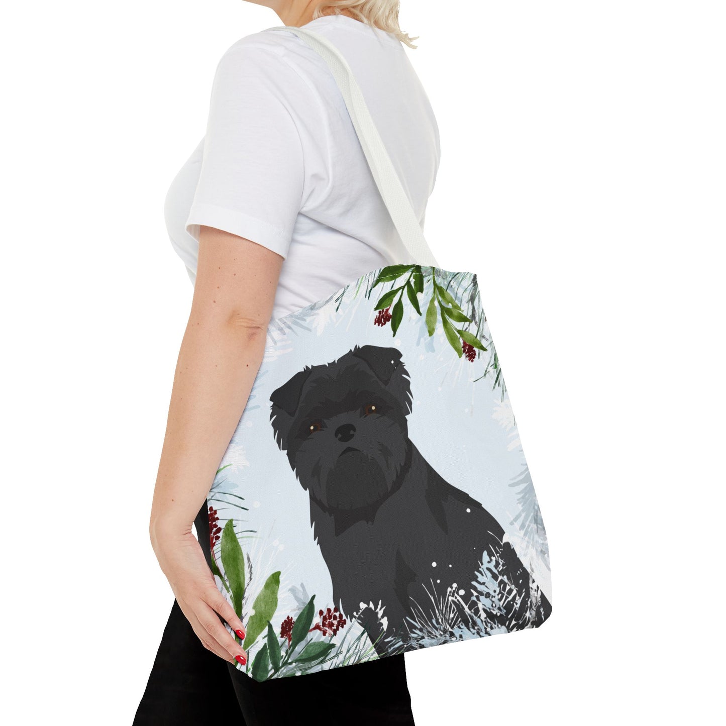 Affenpinscher Dog Christmas Holiday Tote Bag 16x16