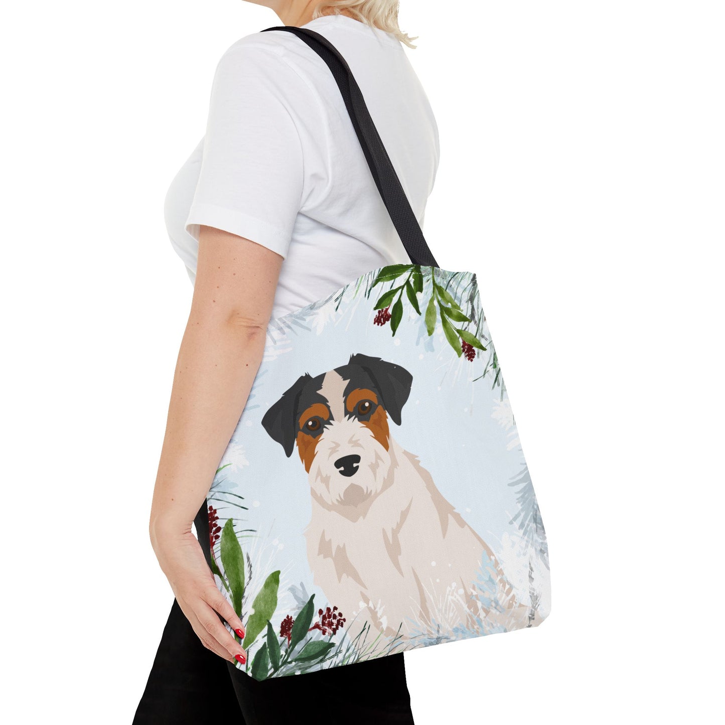 Jack Russell terrier Dog Christmas Holiday Tote Bag 16x16