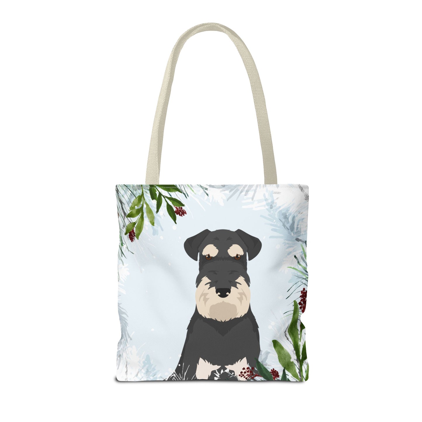 Schnauzer Dog Christmas Holiday Tote Bag 16x16