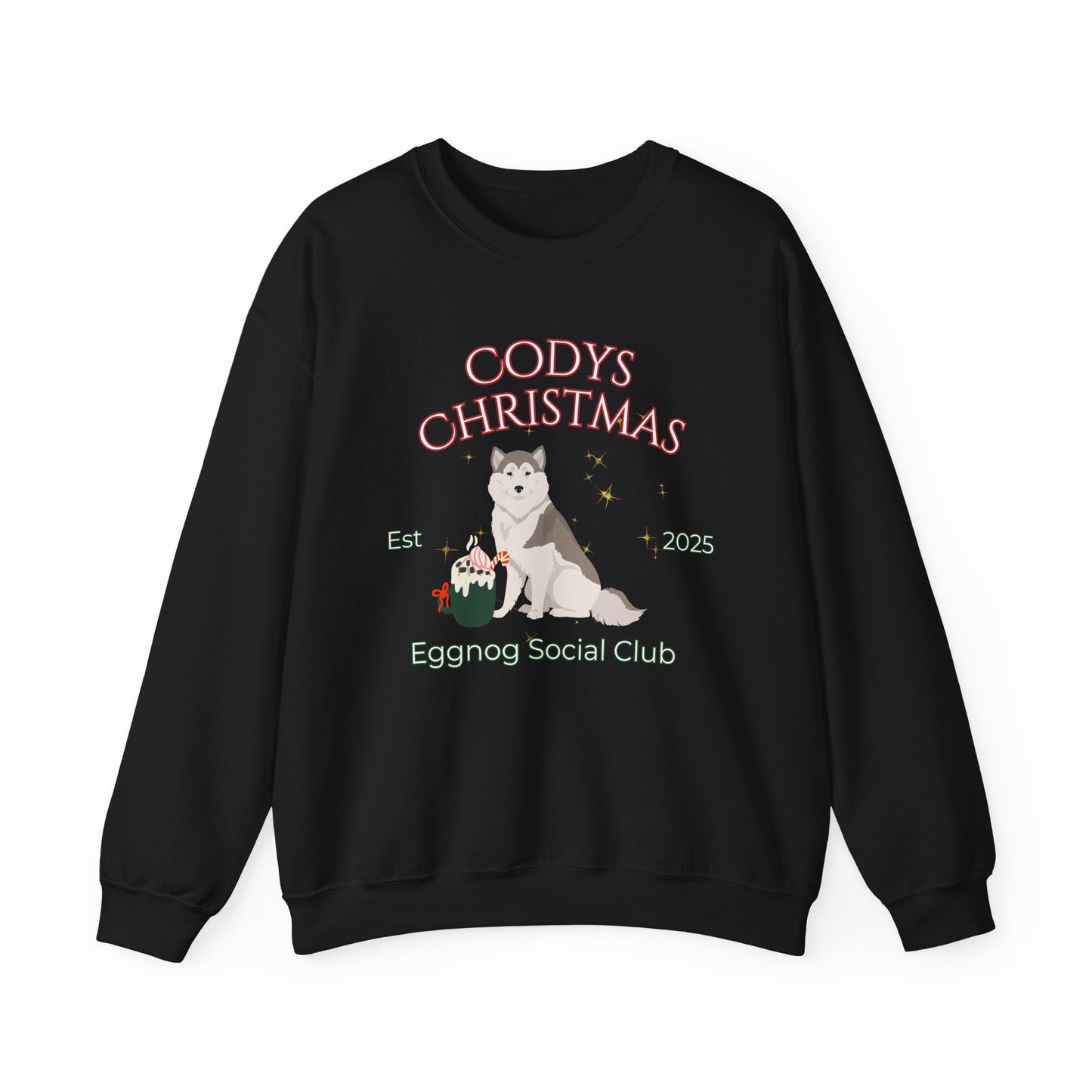 Greenland Dog Dog Christmas Social Club Unisex Heavy Blend Crewneck Sweatshirt Custom Name