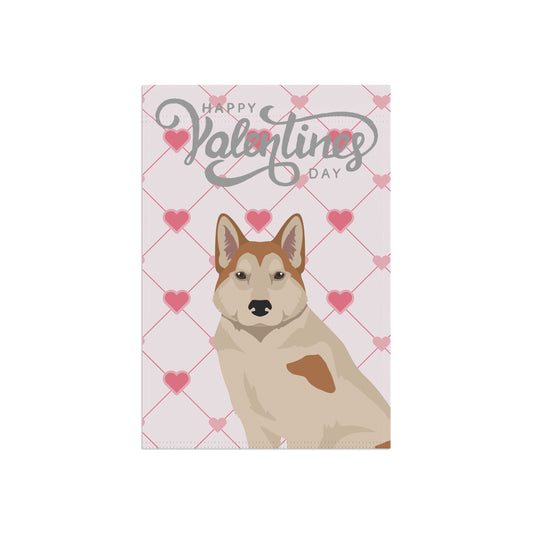 East Siberian Laika Dog Valentines Day Garden Flag