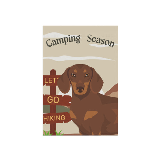 Dachshund Dog Camping Garden Flag