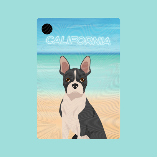 Boston Terrier Dog Keychain