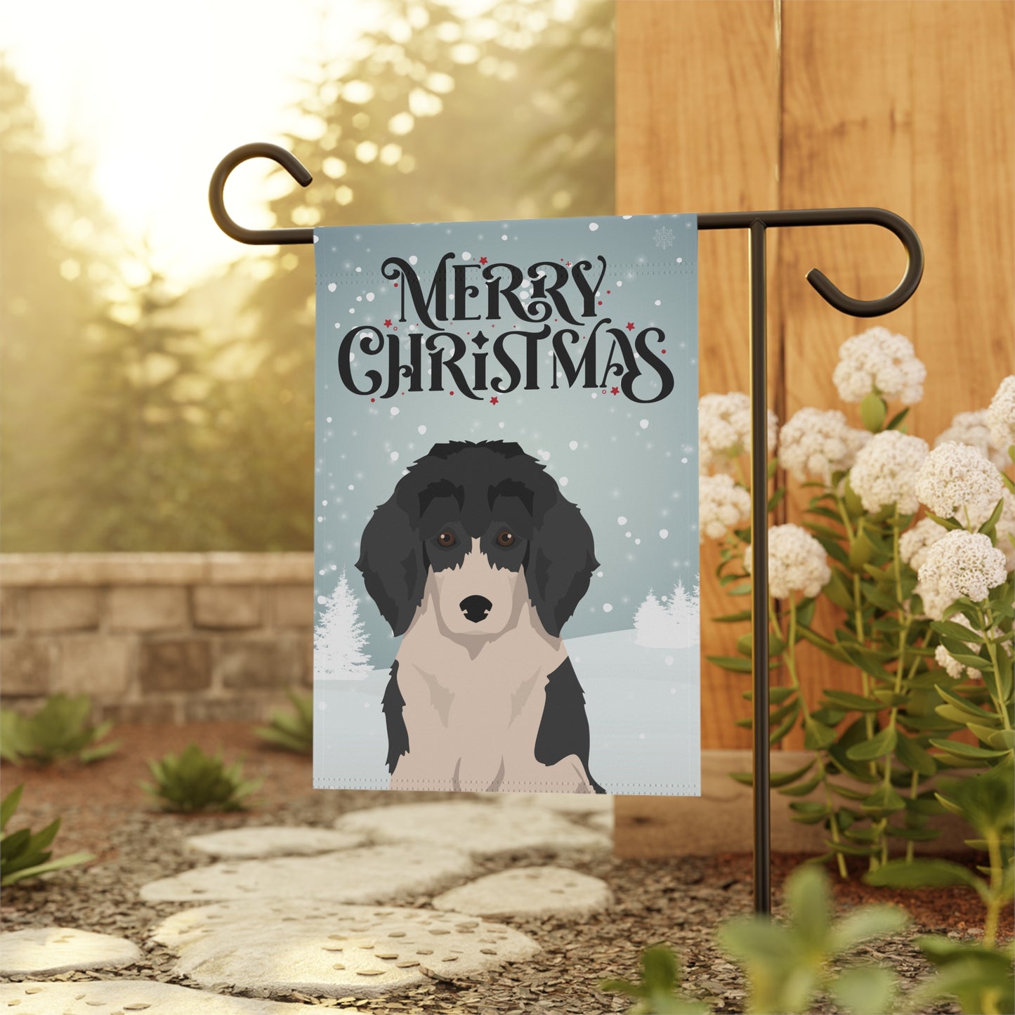 Standard Poodle Dog Garden Flag