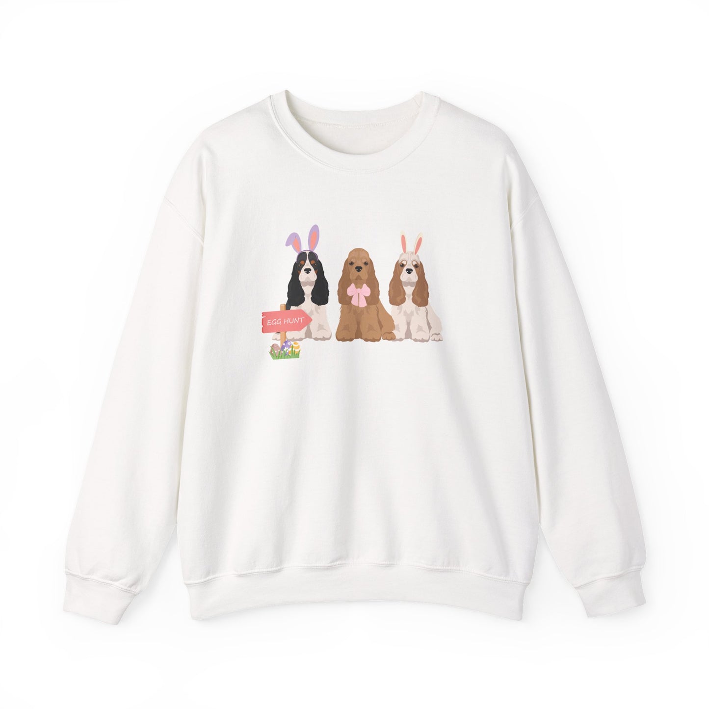 Cocker Spaniel Dog Easter Unisex Heavy Blend Crewneck Sweatshirt,easter, Cute Dog Mom Gift