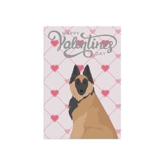 Belgian Tervuren Dog Valentines Day Garden Flag