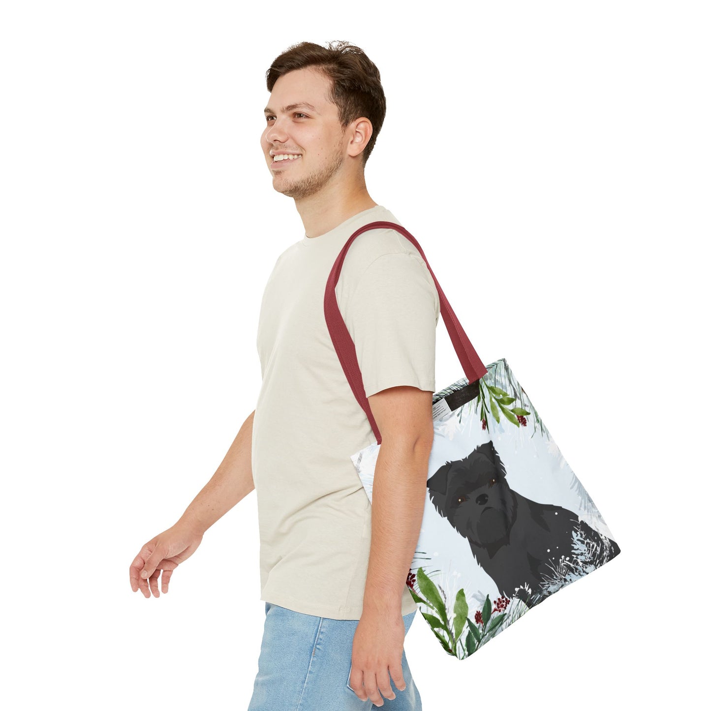 Affenpinscher Dog Christmas Holiday Tote Bag 16x16