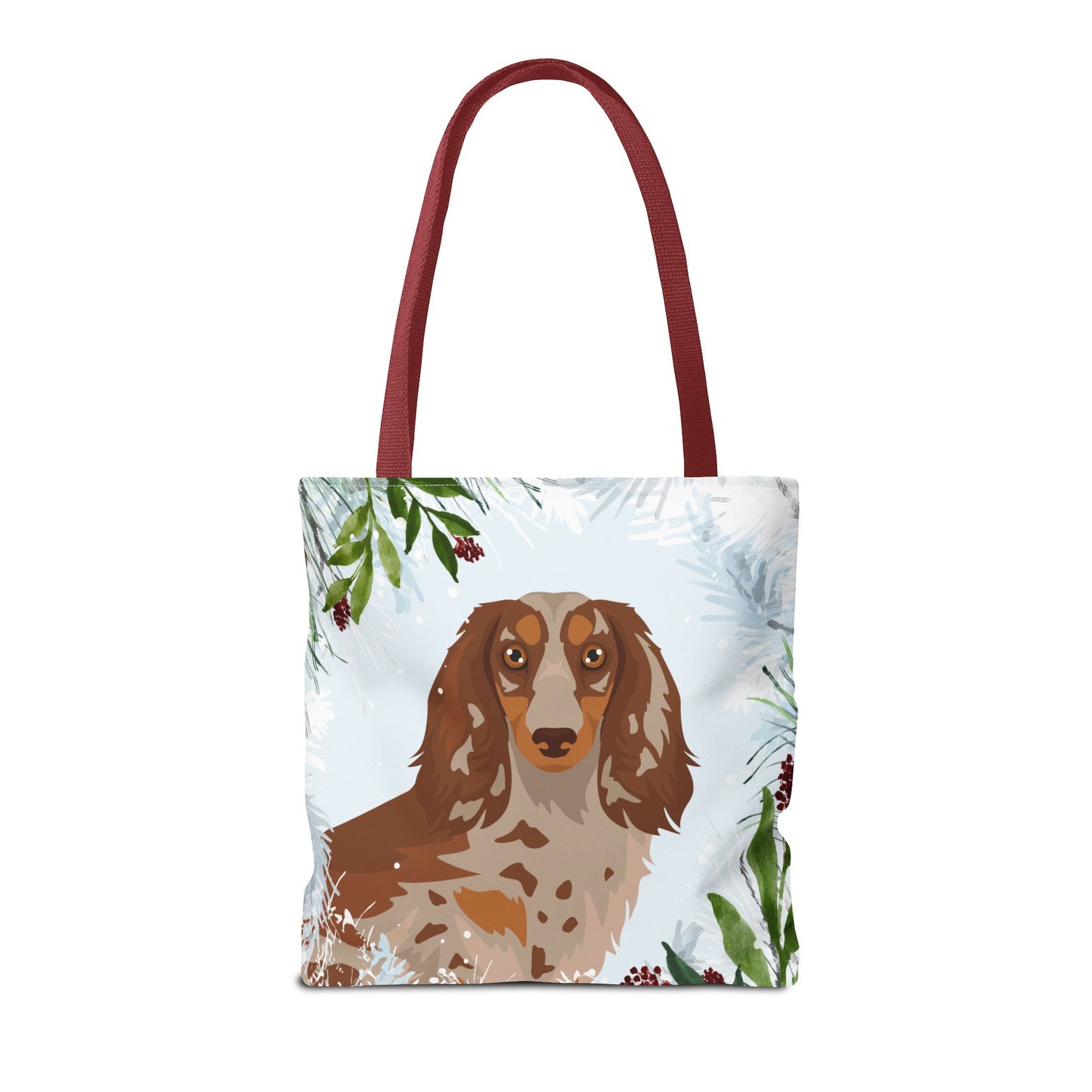 Dachshund Dog Christmas Holiday Tote Bag 16x16