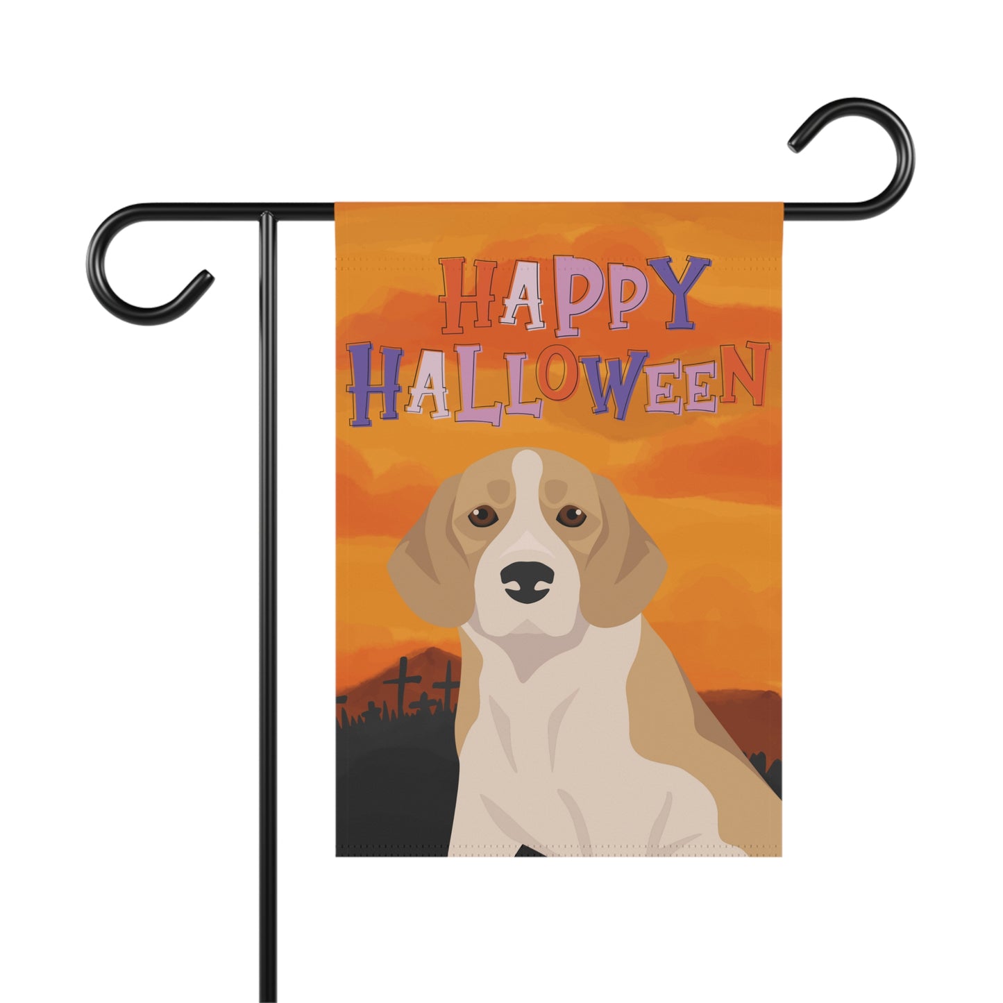 Beagle Dog Halloween Garden Flag