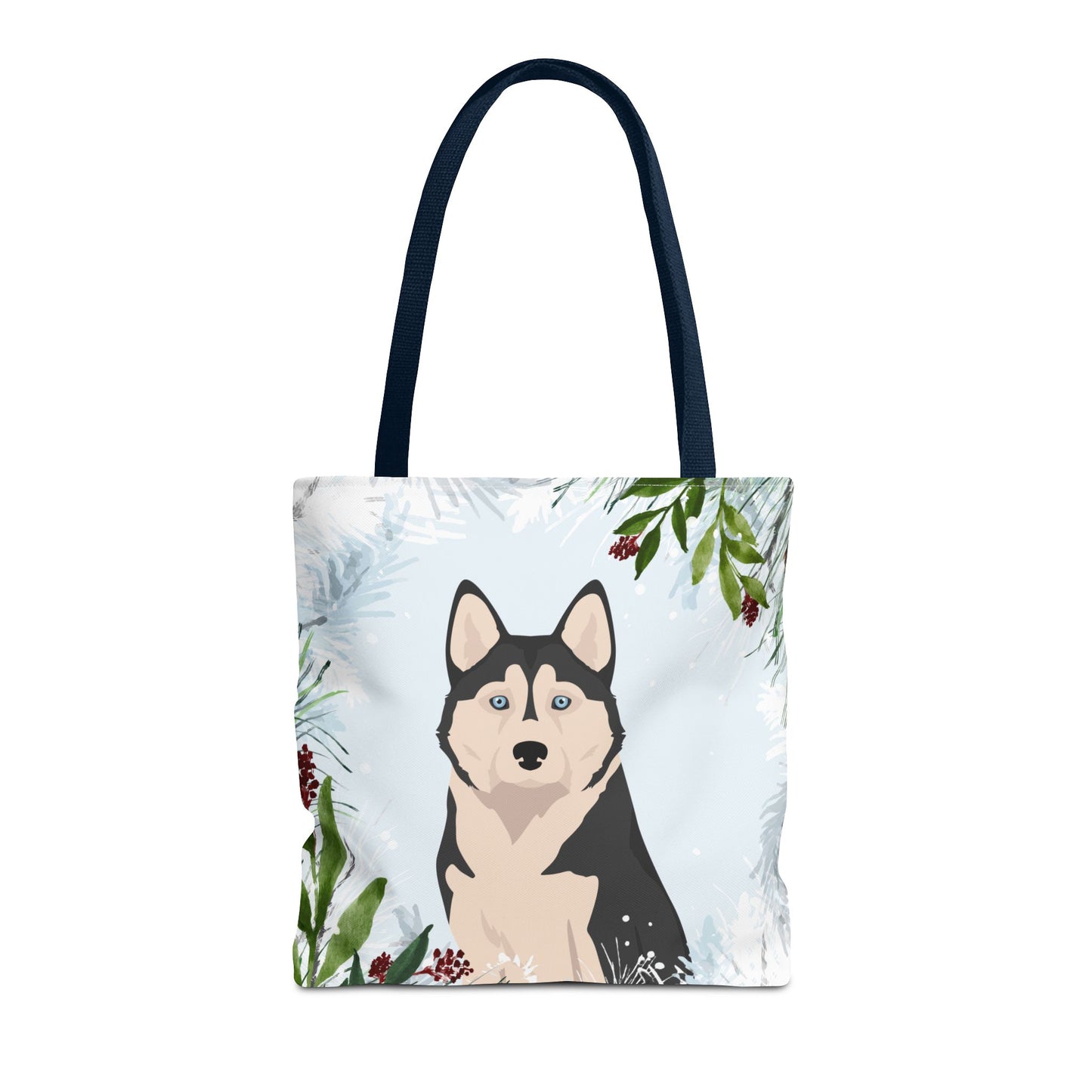 Alaskan Husky Dog Christmas Holiday Tote Bag 16x16
