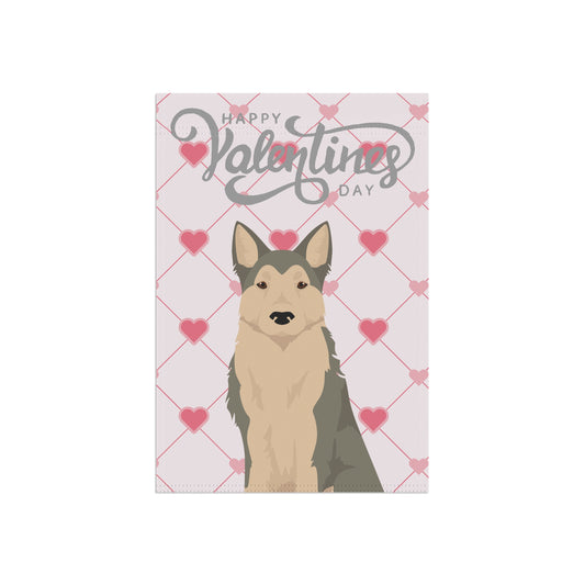 West Siberian Laika Dog Valentines Day Garden Flag