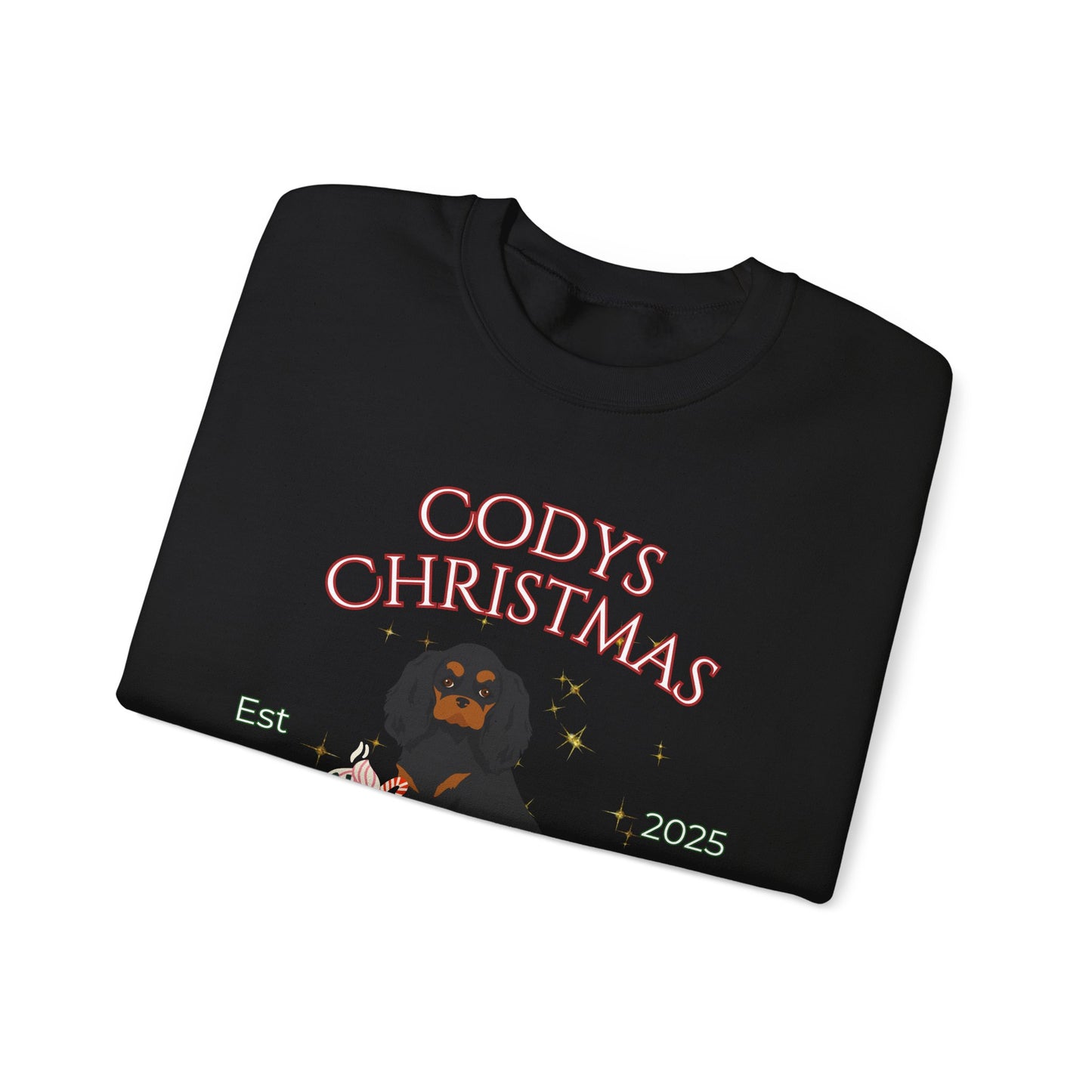 Cavalier King Charles Spaniel Dog Christmas Social Club Unisex Heavy Blend Crewneck Sweatshirt Custom Name