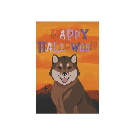 Hokkaido Dog Halloween Garden Flag