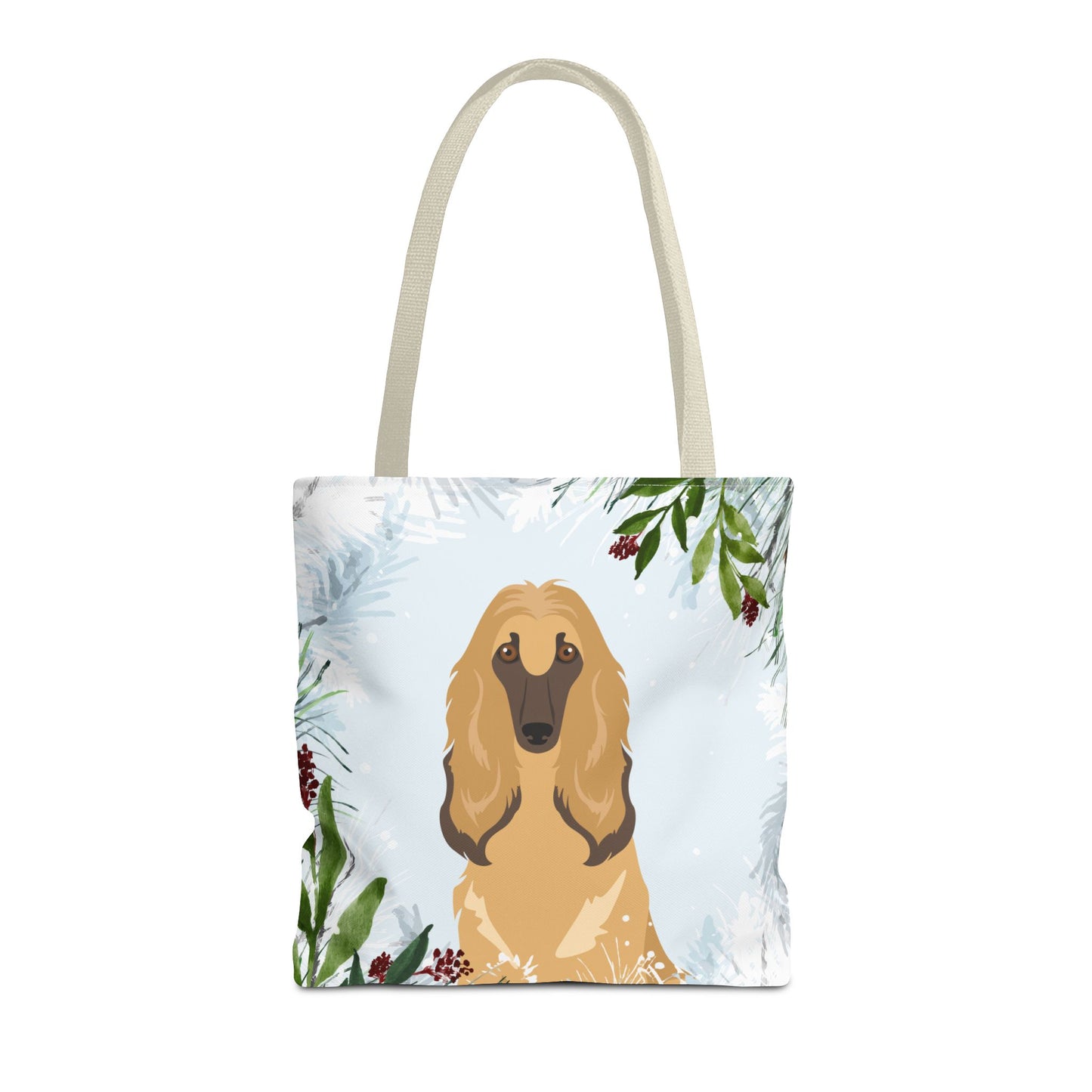Afghan Hound Dog Christmas Holiday Tote Bag 16x16