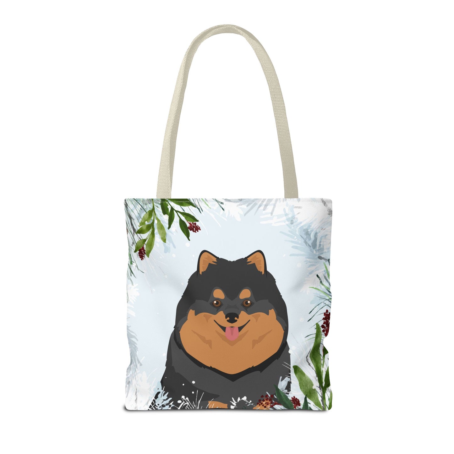 Pomeranian Dog Christmas Holiday Tote Bag 16x16