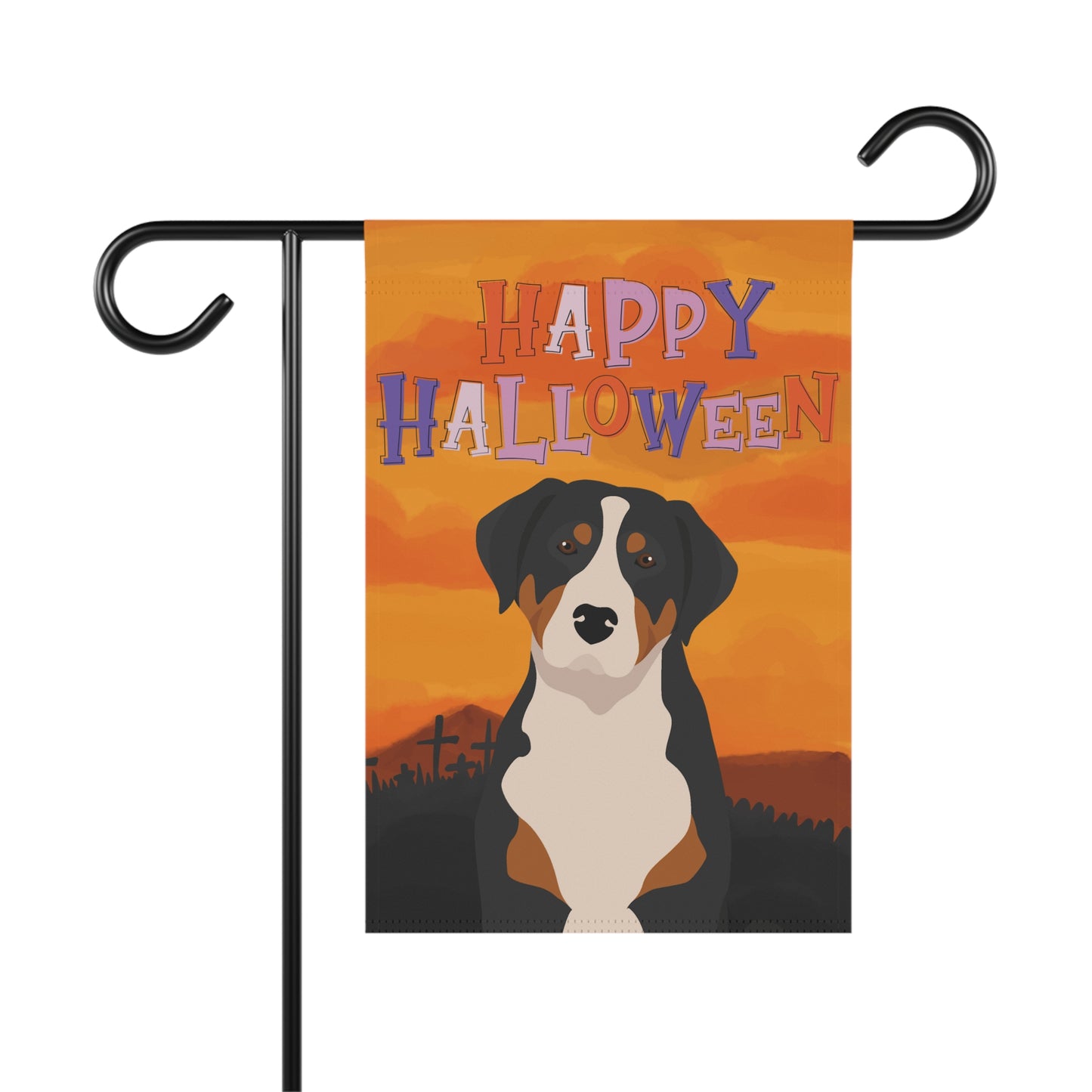 Greater Swiss Mountain Dog Dog Halloween Garden Flag
