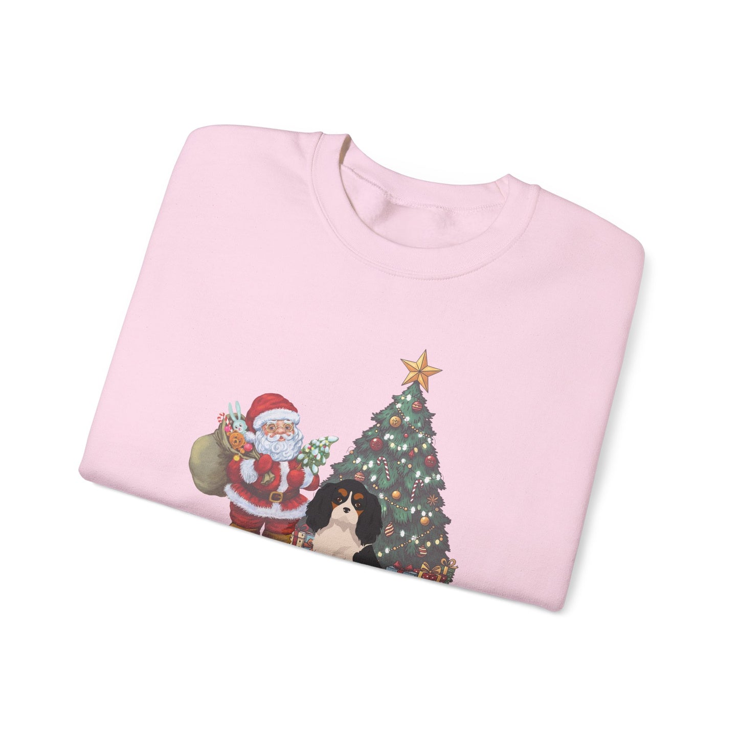 Cavalier King Charles Spaniel Dog Santa's Little Helper Unisex Heavy Blend Crewneck Sweatshirt