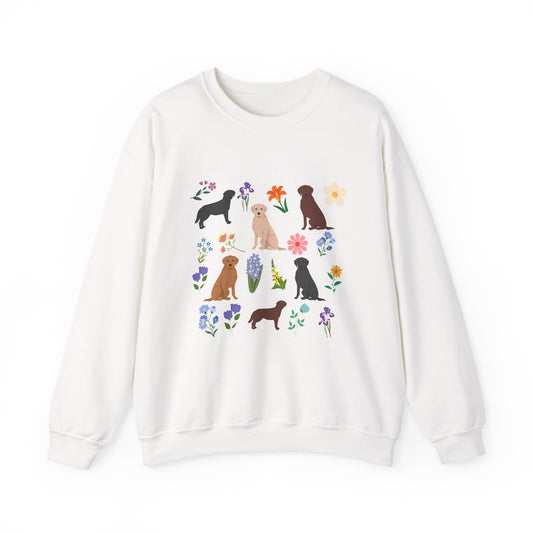 Labrador Retrever Dog Unisex Spring Cottage Core Crewneck Sweatshirt