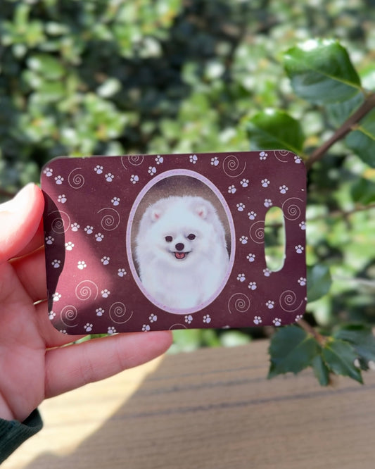 Pomeranian Dog Luggage Tag