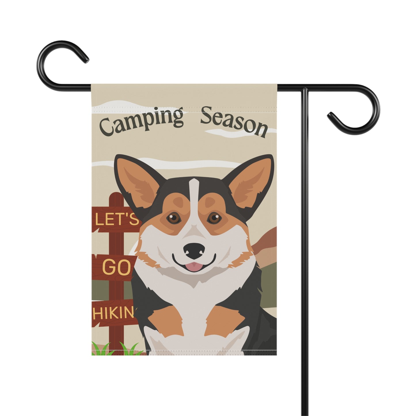 Pembroke Welsh Corgi Dog Camping Garden Flag