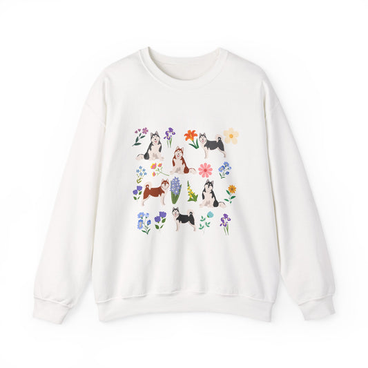 Alaskan Malamute Dog Unisex Spring Cottage Core Crewneck Sweatshirt
