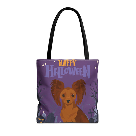 Russian Toy Terrier Dog Happy Halloween Tote Bag 16x16